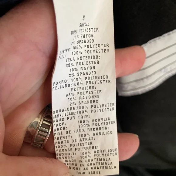 Girl’s Rothschild Black “Skater” Dress Coat with Faux Fur Trim, Size 8 - Picture 11 of 12